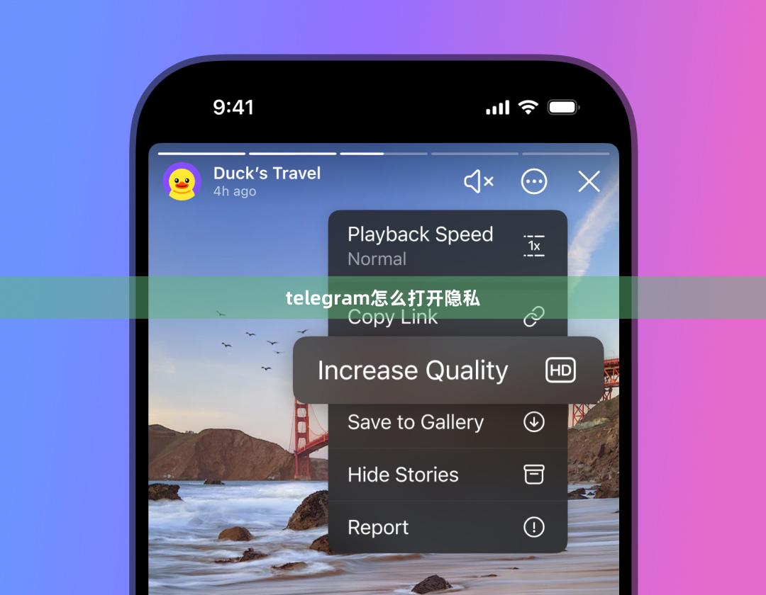 telegram怎么打开隐私
